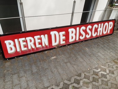 Altes Emailschild Emailleschild Emaillieschild Bier Werbung 300 cm x 48 cm