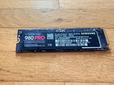 Samsung SSD 980 PRO 1TB, M.2 2280 / M-Key / PCIe 4.0 x4 NVME
