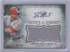 2015 Triple Threads Unity Jumbo Relics Emerald 48/50 Devin Mesoraco Auto n9n
