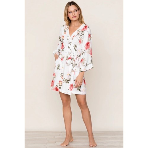 YUMI KIM Dream Lover Floral Robe True Love Bridal Bridesmaid Summer Small - Picture 4 of 14