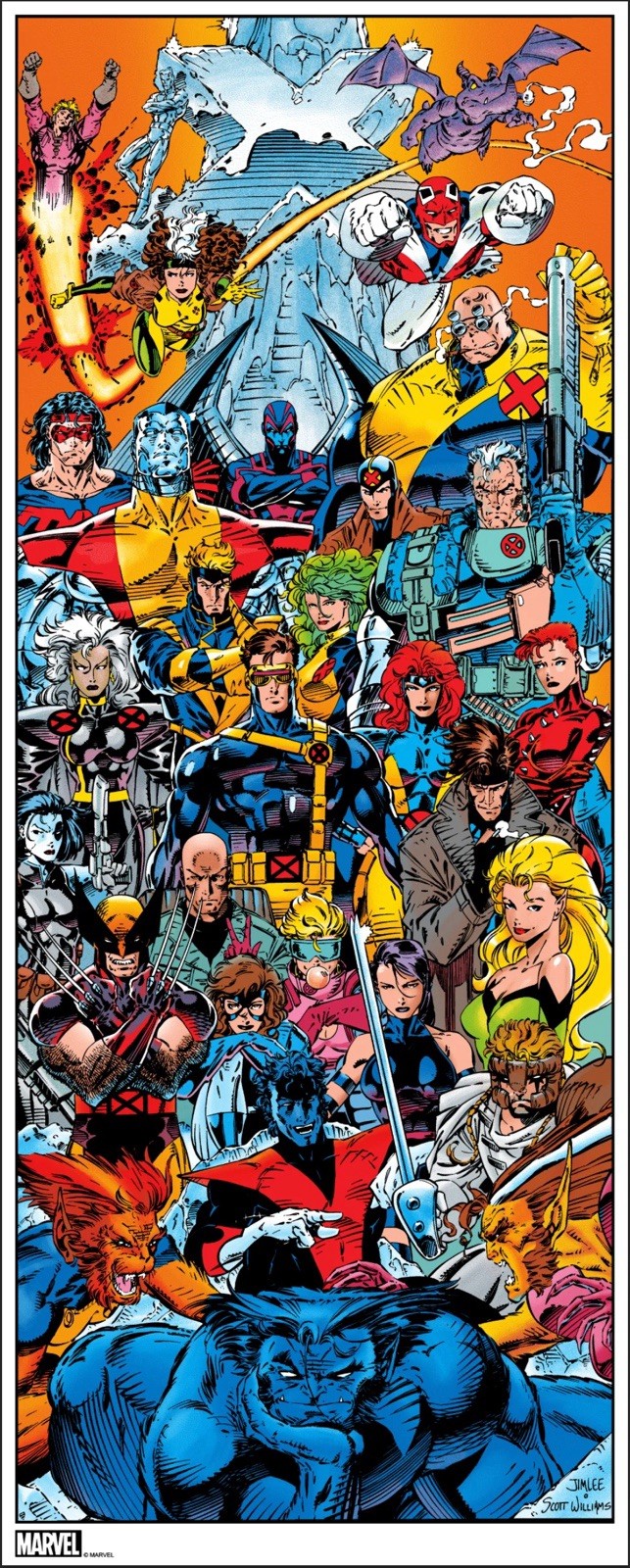 Jim Lee X-Men Poster xx/250 BNG Marvel