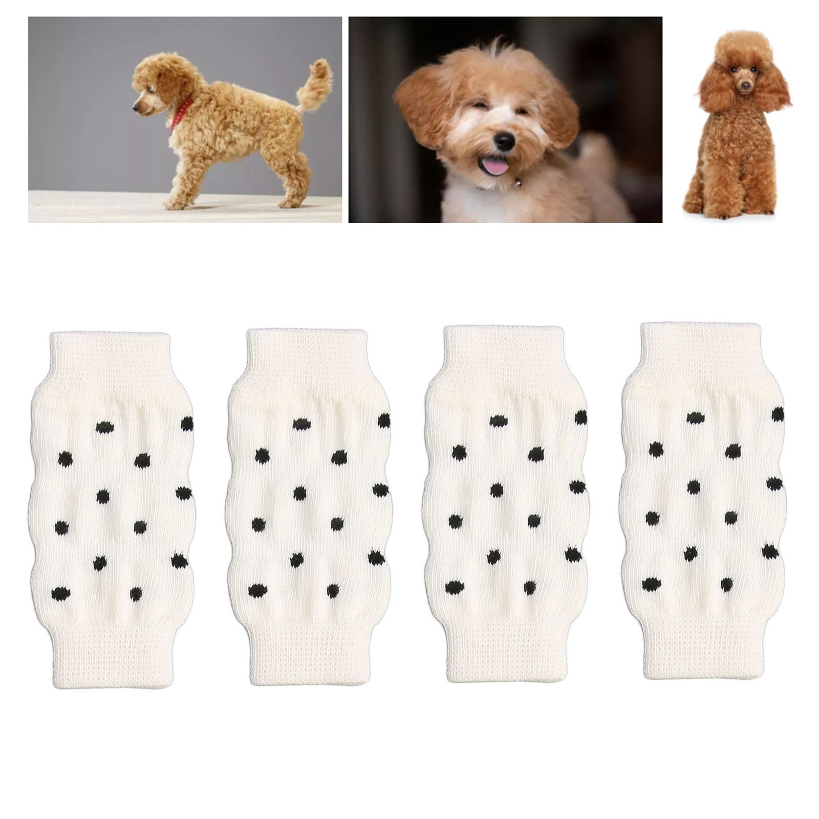 4Pcs Cute Polka Dot Dog Elbow Sleeves For Joint Protection For Dogs Pet Supplies