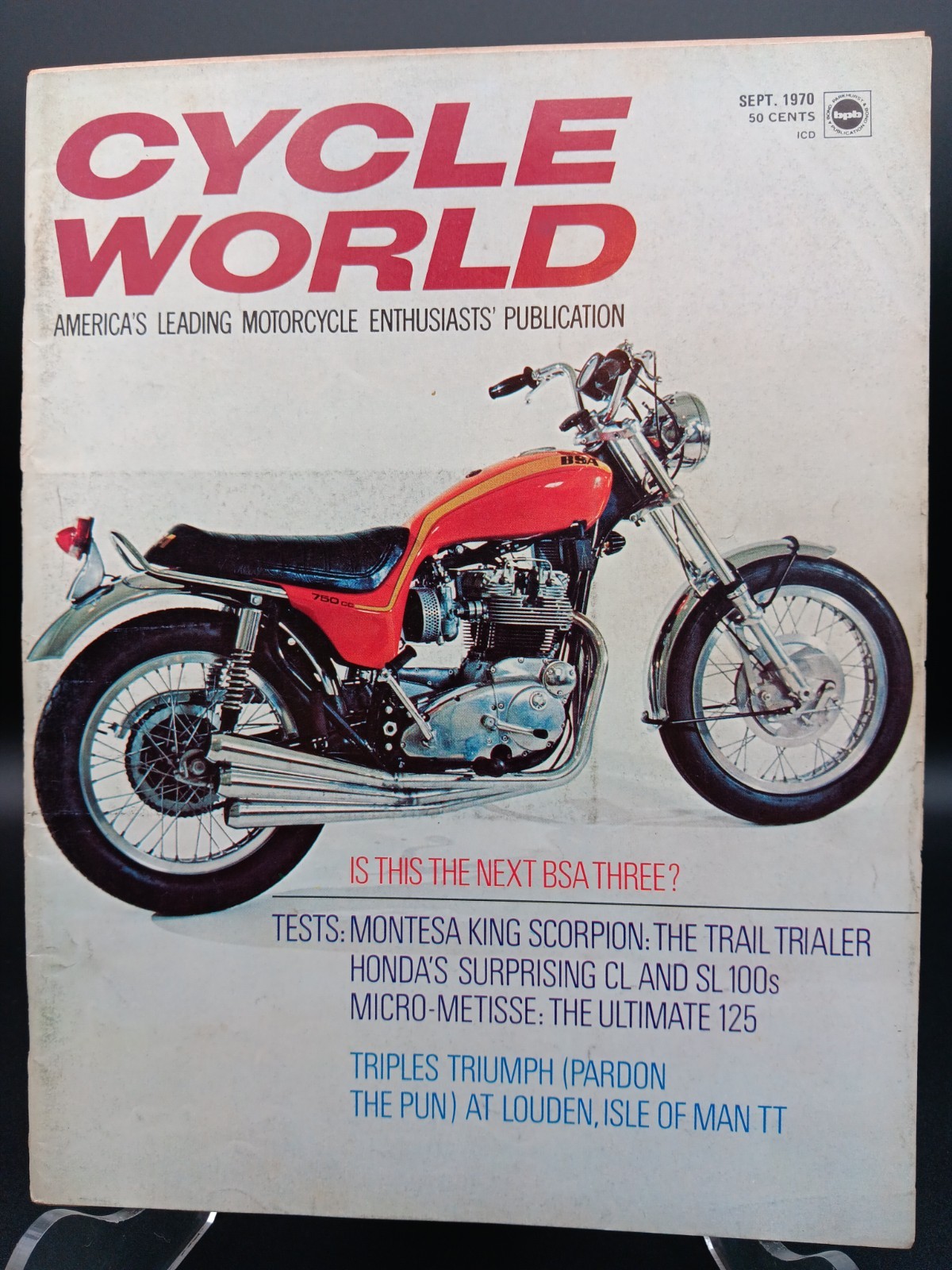 September 1970 CYCLE WORLD MAGAZINE CL100 SL100 Gem SST Mini Rick Micro Mettise 