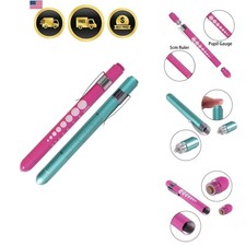 Pen Light with Pupil Gauge, Reusable LED Penlight Medical for Doctor Nurse Di...
