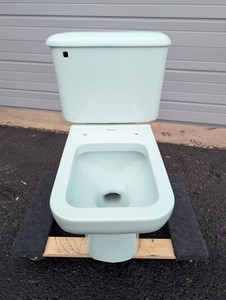 1933 American Standard Toilet Pale Green, Nice!