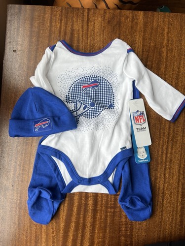 Gerbers NFL Buffalo Bills Baby 3-6 Months Clothing Set Brand New With Tags