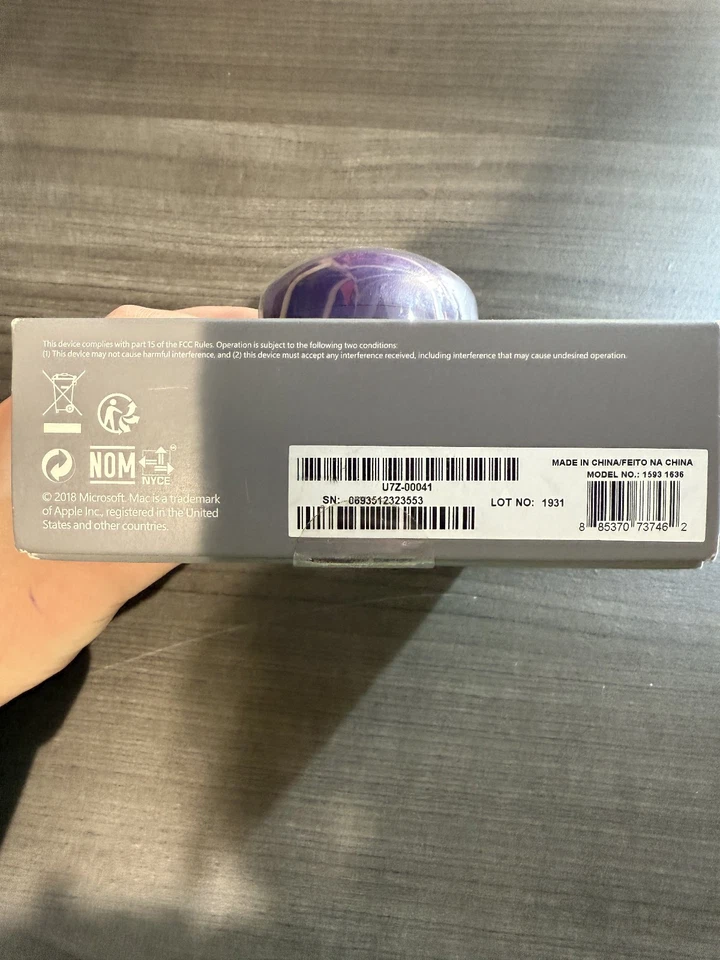 Microsoft 1850 Wireless Mouse - Dark Purple - Image 4 of 4