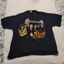 Vintage 1990 The Black Crowes Shake Your Money Maker Rock Band Black Shirt XL