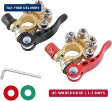 Battery Terminal Clamp Connectors 2 Pcs 4 Way Quick Release Disconnect Car Batt Battery Terminal Clamp Connectors 2 Pcs 4 Way Quick Release Disconnect Car Batt