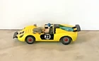 VINTAGE CORGI TOY CAR- FERRAI 206 DINO SPORT W/DRIVER-YELLOW #23-ONE OWNER-CLEAN