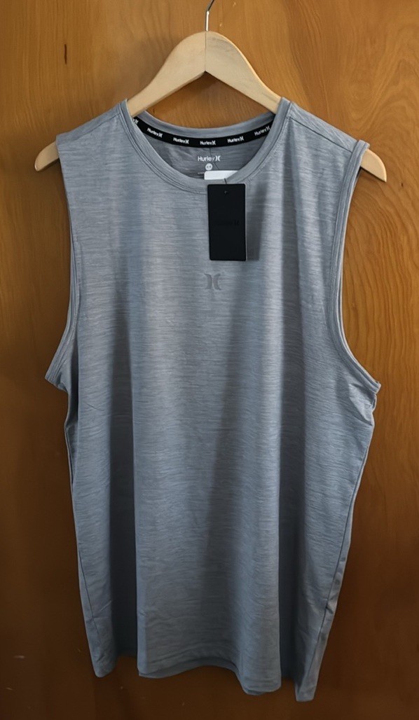 Camiseta sin mangas Hurley gris medio para hombre