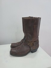 Vintage Frye Brown Square Toe Harness Campus Cowgirl Boot Sz 9.5 m