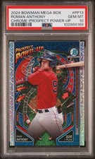 2024 BOWMAN MEGA BOX CHROME PROSPECT POWER-UP #PP13 ROMAN ANTHONY PSA 10