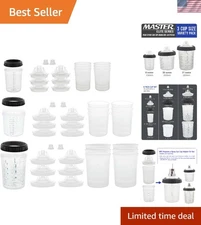 Streamline Your Painting: MPS 3 Size Cup Set with Strainers - 18 Disposable Cups