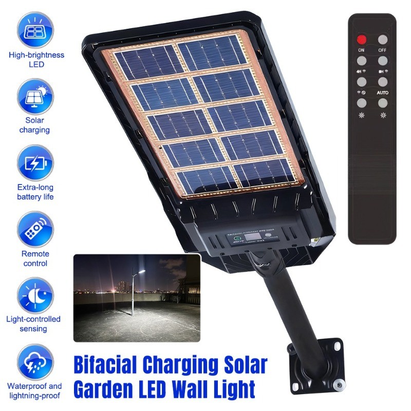Commercial 99000000LM LED Outdoor Dusk to Dawn Solar Street Light Road Area Lamp