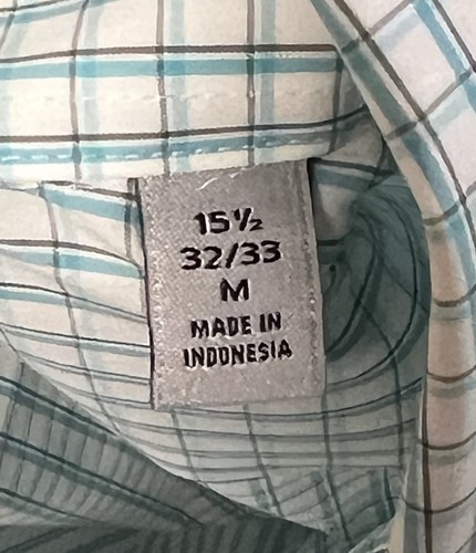 NWT Lauren Ralph Lauren Turquoise Slim Fit Stretch L/S Shirt Men 15 1/2 32/33 - Picture 11 of 11