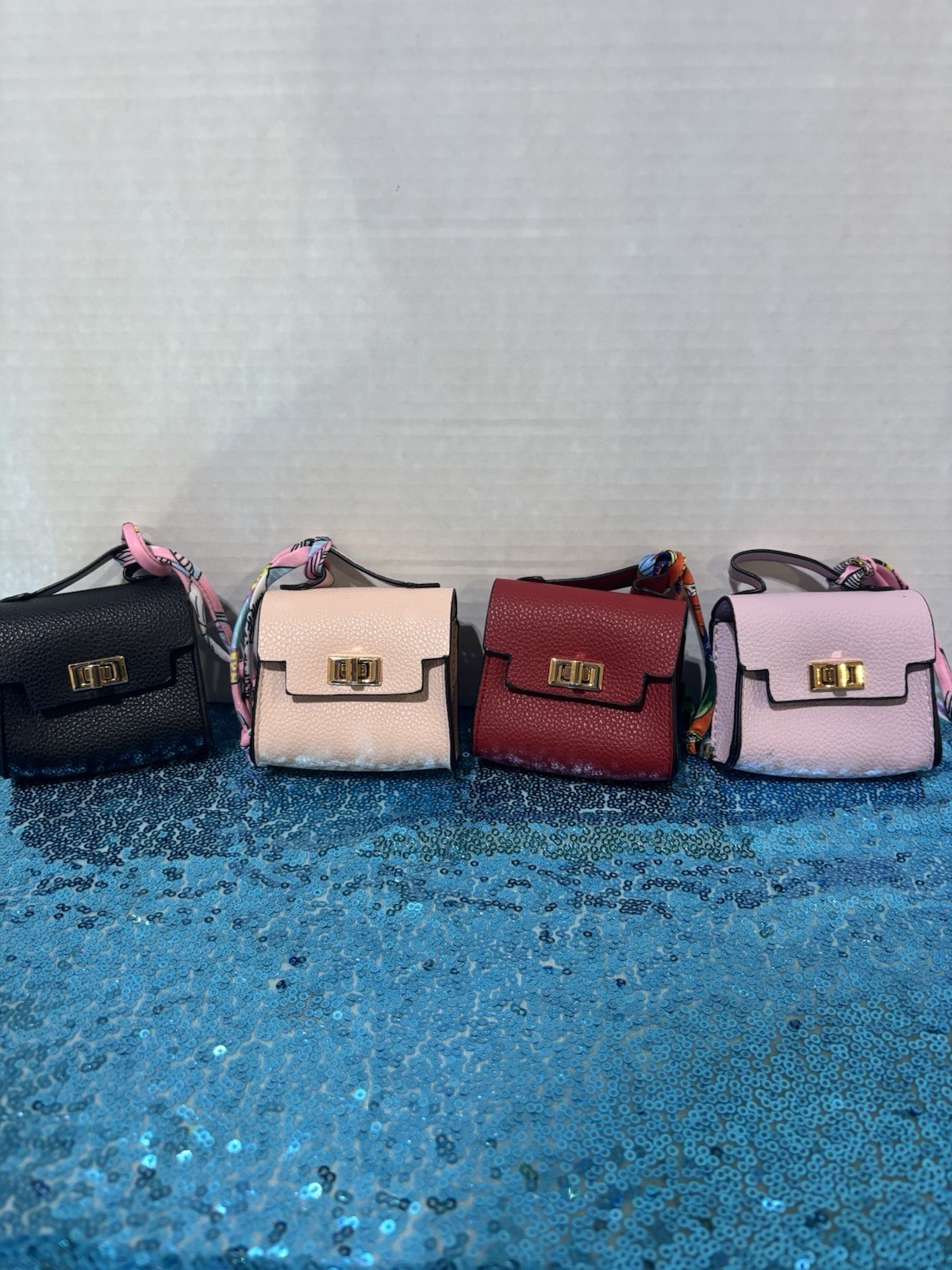 Small Black Pebbled Crossbody Bag Turn Lock Gold Hardware Adjustable