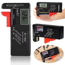 Universal Digital LCD Battery Checker Volt Tester Cell AA AAA C D 9V Button