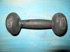 Vintage YORK 5 Pound Bun Dumbbell Single