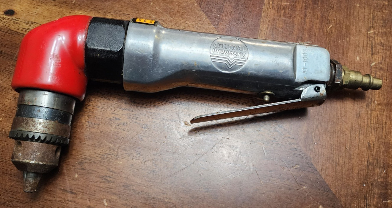Central Pneumatic Angle Drill AT-1003 stock N. 2766 Jacobs 1/16-3/8" 1.5-10MM