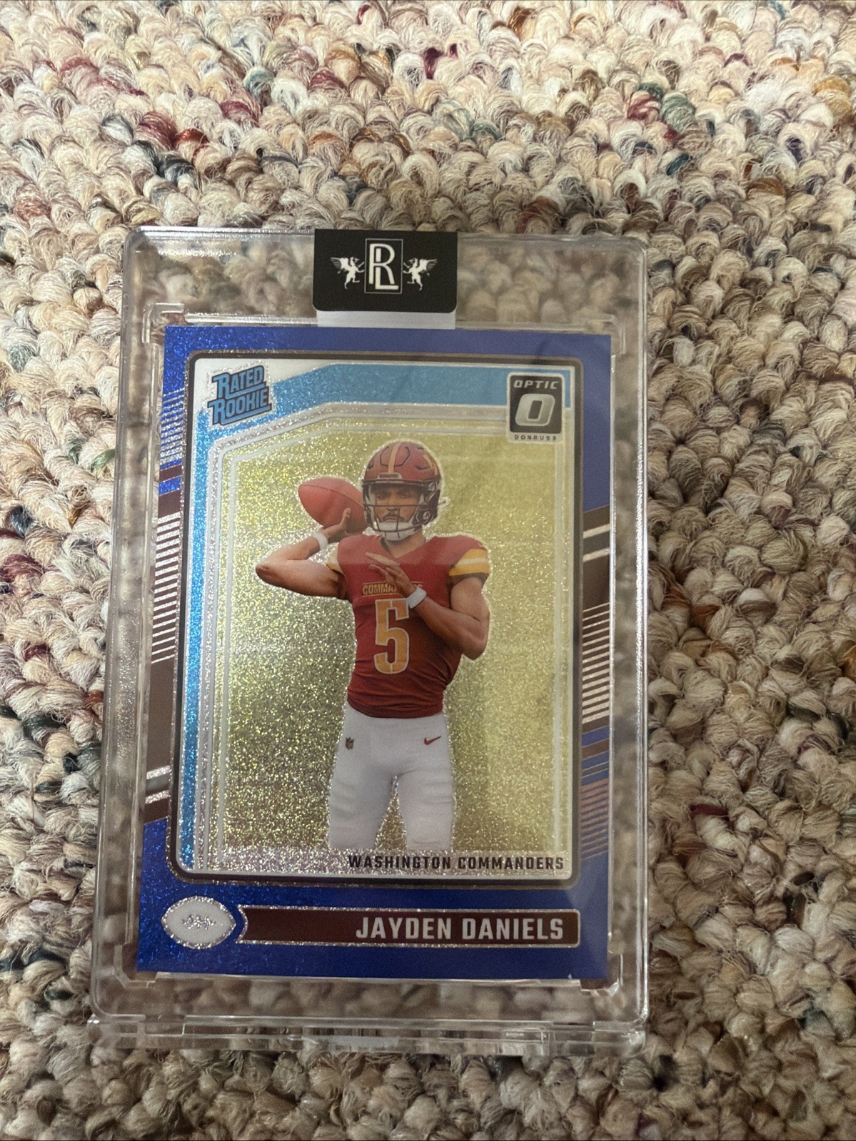 2024 Panini Donruss Optic - Rated Rookie Jayden Daniels #248 Blue Glitter Prizm