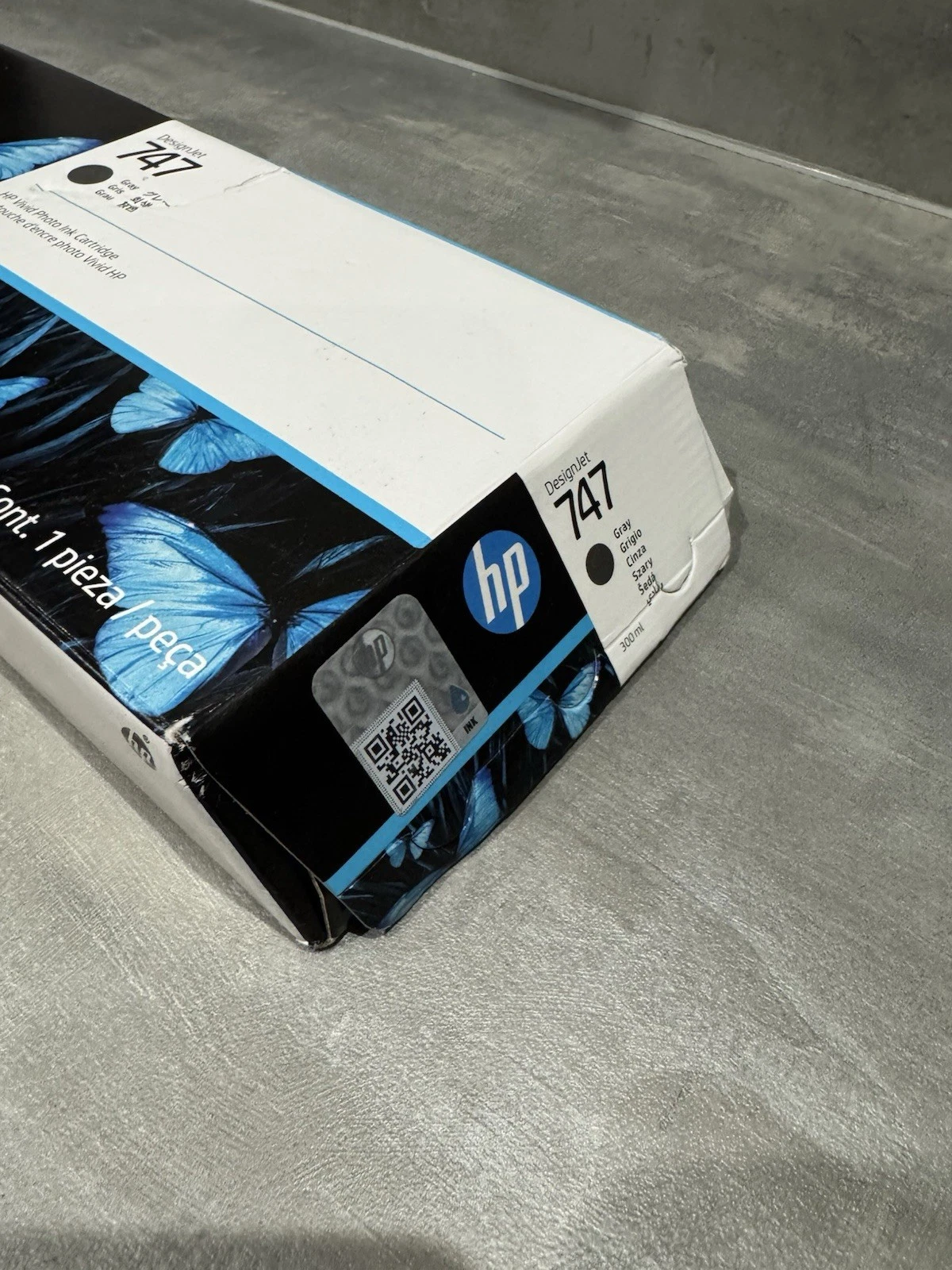 HP 747 300ml Gray Grey Vivid Photo Ink Cartridge EXP 2028 Brand New Sealed 4