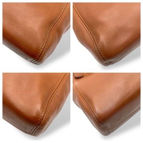 Coach alte Leder Handtasche braun 2-fach klassisch Clone hellbraun selten gebraucht - Bild 6 von 11