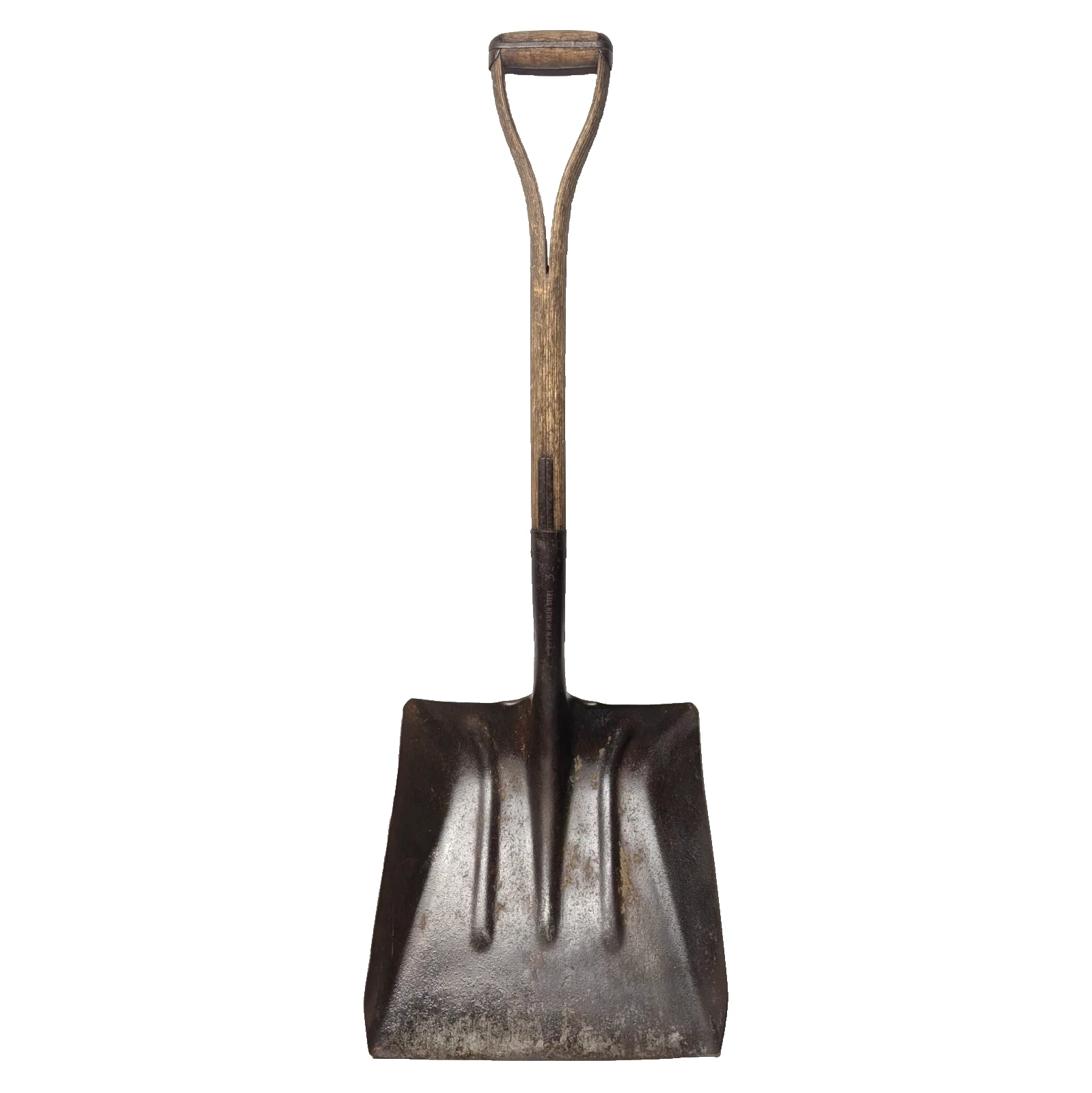 The Wood Shovel & Tool Co. Split Wood Handle No. 3 Shovel 14" Square Vintage USA
