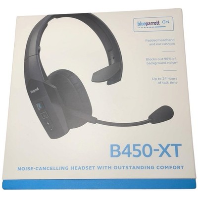 BlueParrott B450-XT Wireless Bluetooth Noise Cancelling Headset Blue Parrot -NEW