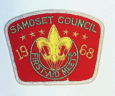 Samoset Council 1968 Boy Scout First Aid Training Patch