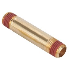 PARKER VS215PNL-6-25 Long Pipe Nipple,3/8 In,2-1/2 In L,Brass 13Y787