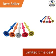Plastic Golf Tees 3 1/4 in 5 Pack Multicolor Step-Up Made in USA