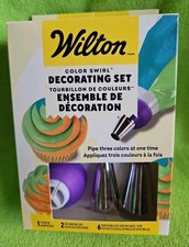 Ensemble de décoration tourbillon couleur Wilton (coupleur 3 couleurs, 2 embouts de décoration - 1M, 1A)