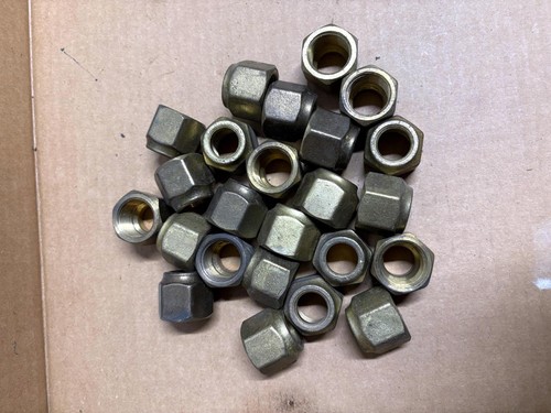 24 pcs. USA made New Old Stock SAE 45 Degree Brass Forged Flare Nuts 5/8
