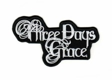Three Days Grace Patch Embroidered Sew On Band White Logo Hard Rock Nu Metal