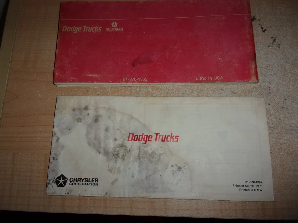 Dodge Truck D100 D200 D300 1971 manual del propietario del operador Foto 2 de 4