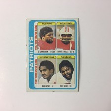 1978 Topps Patriots Checklist Tony McGee, Mike Haynes, Sam Cunningham #516