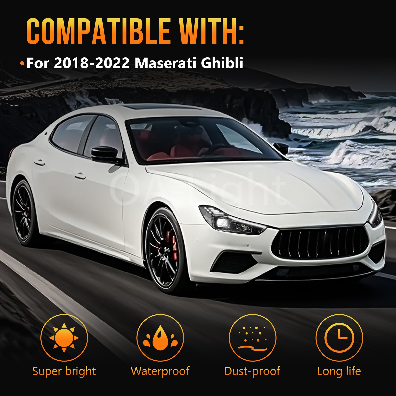 Maserati Ghibli 2018-2022 Front Right Headlights Pair