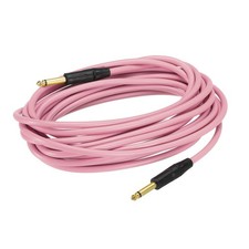 Guitar Cable 19.69 Feet 1/4 to 1/4" Straight to Straight Angle Pink