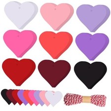 360 Pcs Valentine's Day Heart Tags Paper Heart Shape Cutouts Assorted Color