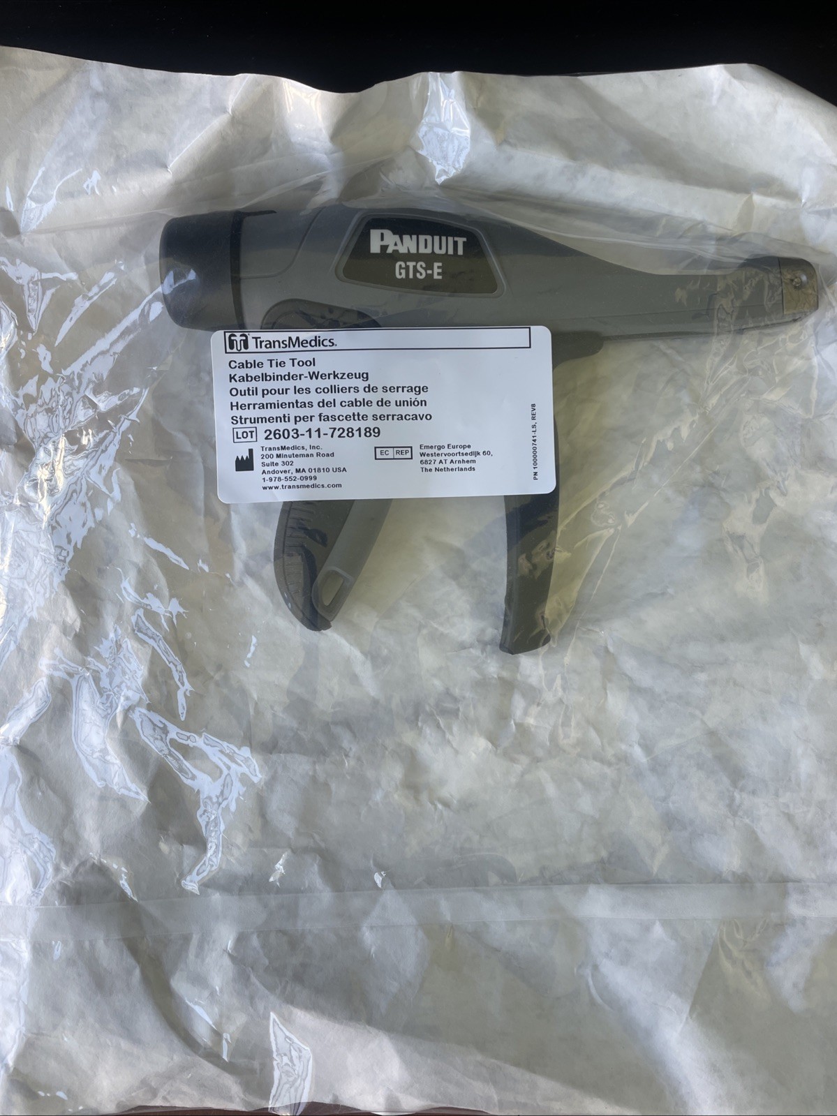 Panduit GTS-E Cable Tie Tool, Brand New