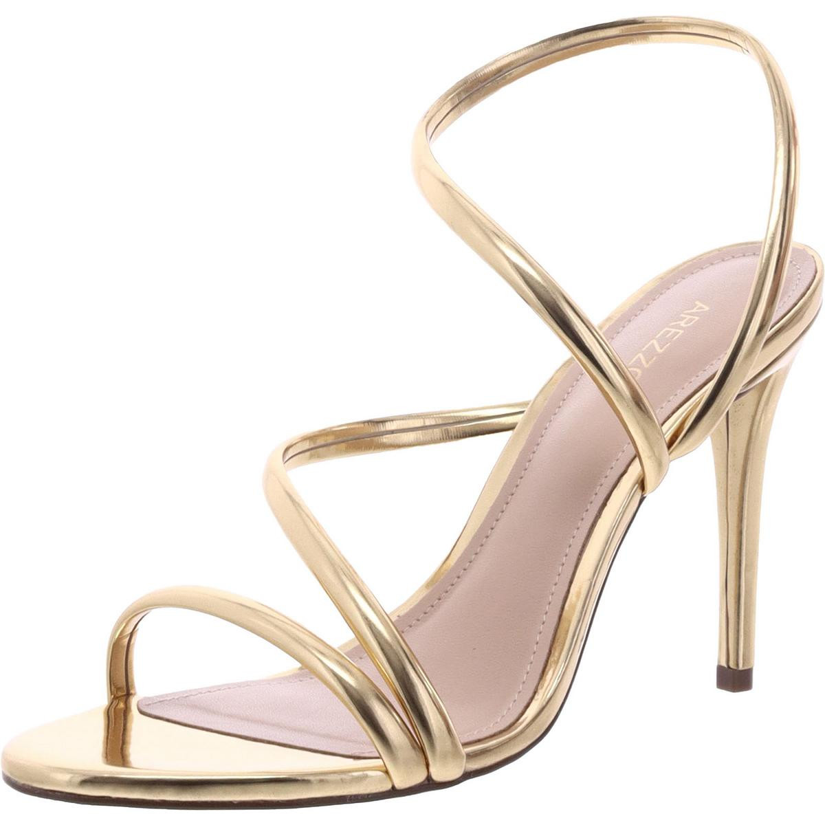 Женские босоножки на ремешках Arezzo Sandalia Salto Alto Gold 8.5 Medium (B,M) 3986