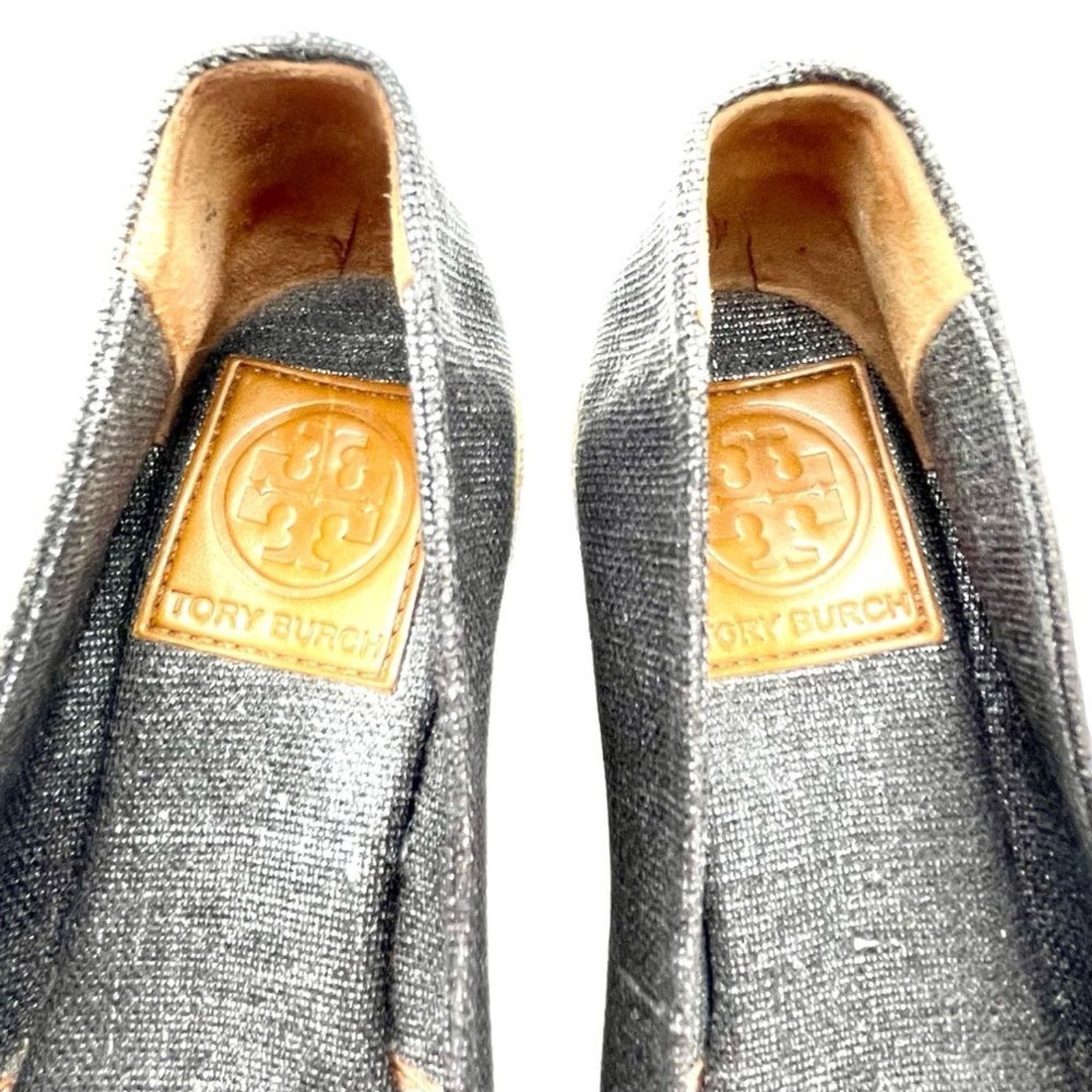 Tory Burch Filipa Espadrille Wedge Heel in Shimmer Pewter Linen Women’s Size 5.5 thumbnail 14