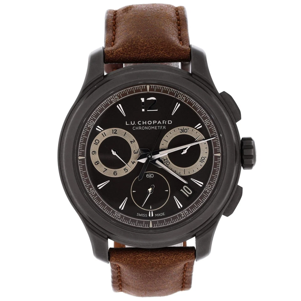 Chopard L.U.C Chrono One Flyback Automatic Watch Titanium and Leather 42