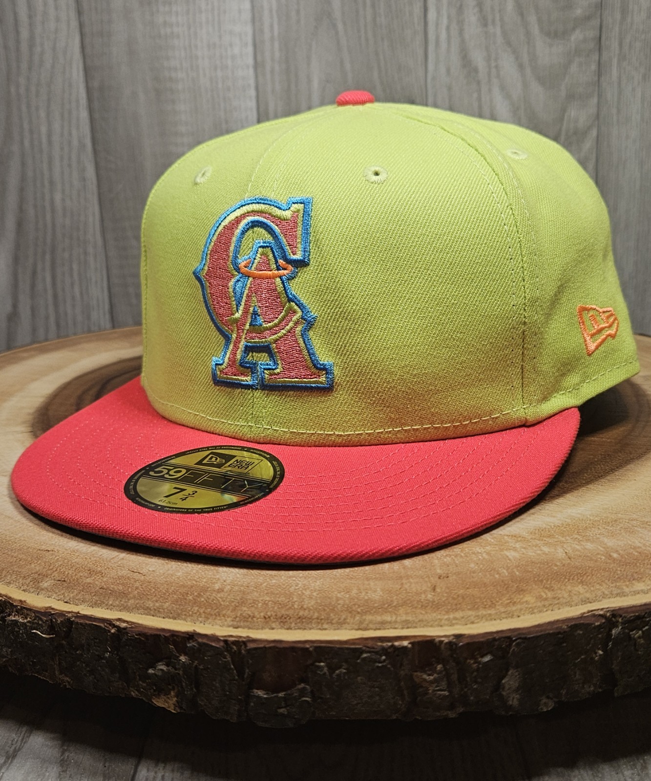 California Angels New Era 59Fifty Fitted Hat Cap Size 7 3/4 Retro Logo Alt Color