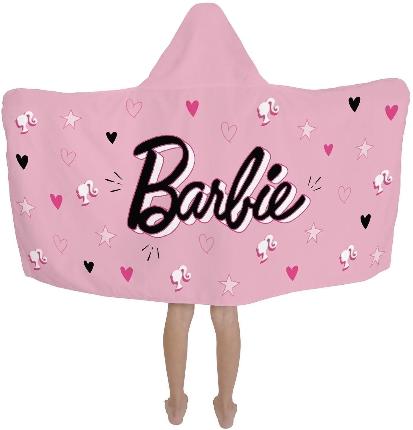 Franco Manufacturing Co Barbie Hooded Cotton Beach Towel Wrap 24 Inches  
