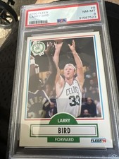 1990-91 Fleer - Larry Bird #8 Boston Celtics PSA 8 NM-MT the battery charged