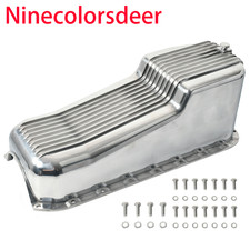 Finned Polished Aluminum Oil Pan For1955-1979 Chevy Sbc 283 327 350 383 400