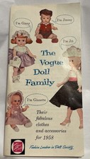 Vintage Vogue Doll Family 1958 24pg Catalog Booklet Clothes  Accessories