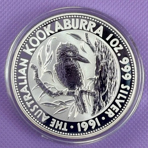 1991 Australian Silver Kookaburra 1 oz — photo from the most recent tracked eBay sale